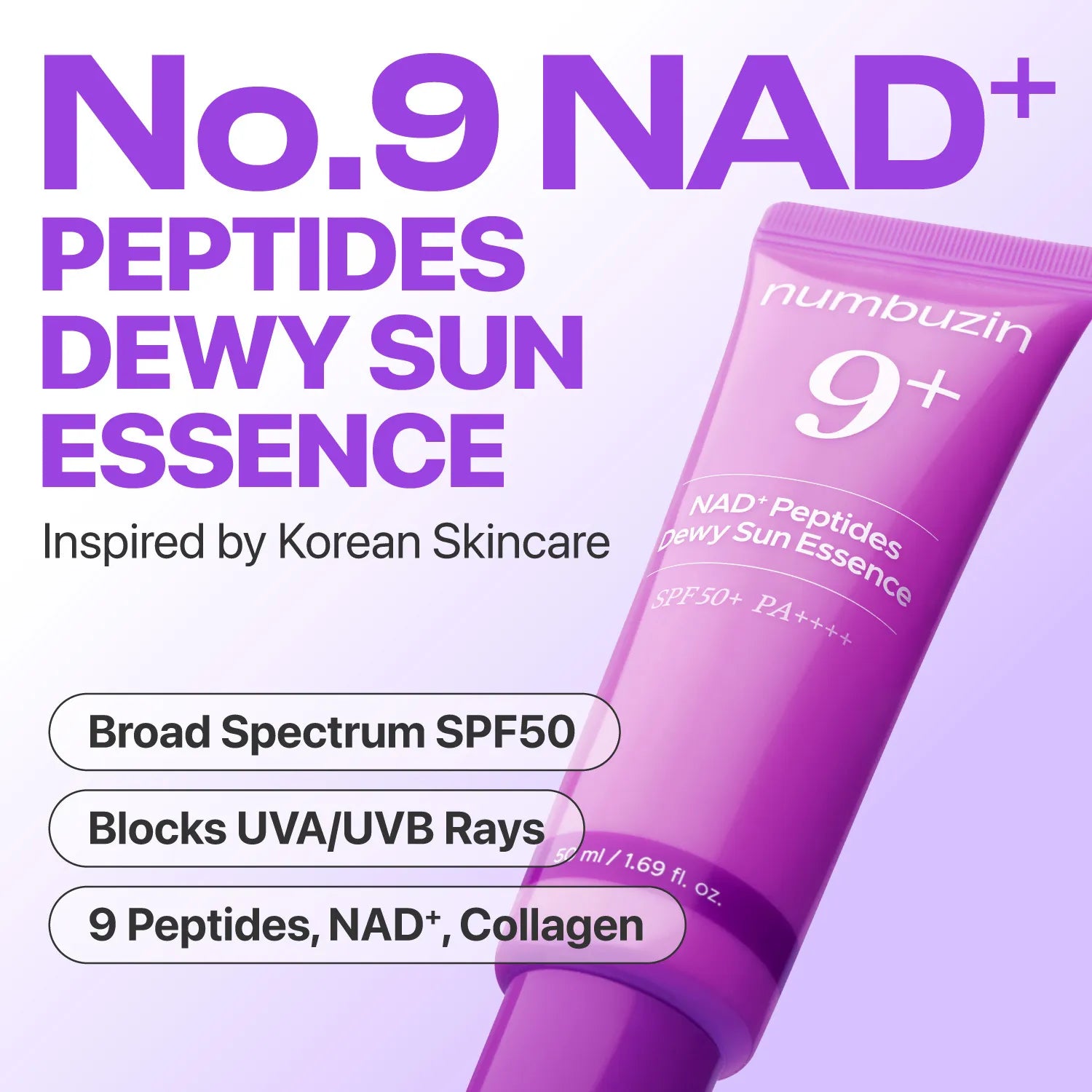 numbuzin - No. 9 NAD+ Peptides Dewy Sun Essence