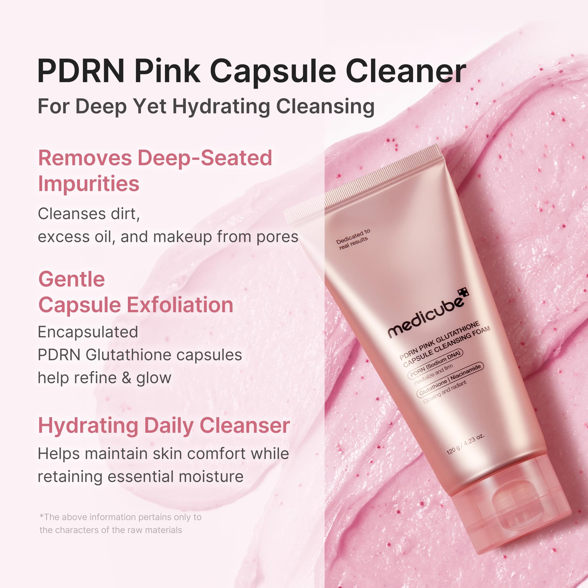 Medicube  PDRN Pink Glutathione Capsule Cleansing Foam