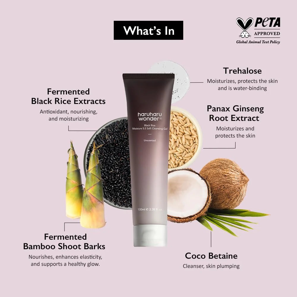 Haruharu Wonder - Black Rice Moisture 5.5 Soft Cleansing Gel