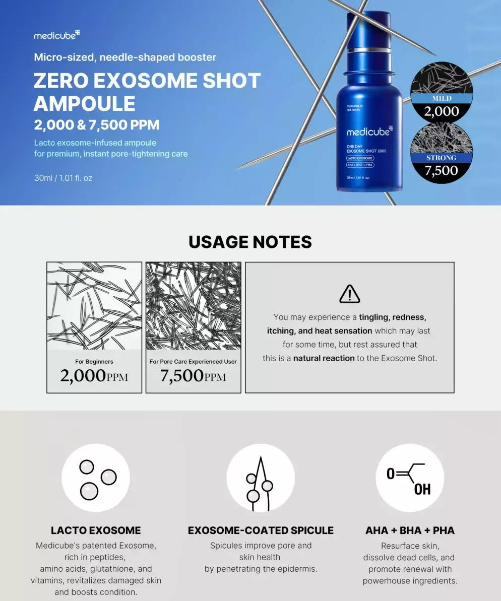 Medicube One Day Exosome Shot Pore Serum