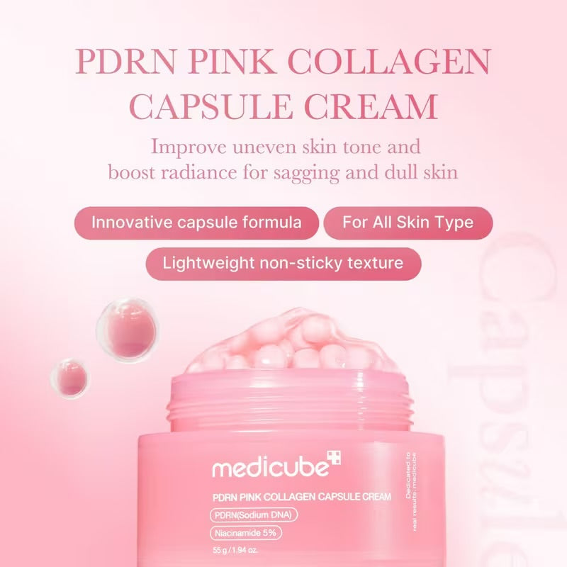 Medicube Crema Facial PDRN Pink Collagen Capsule Cream