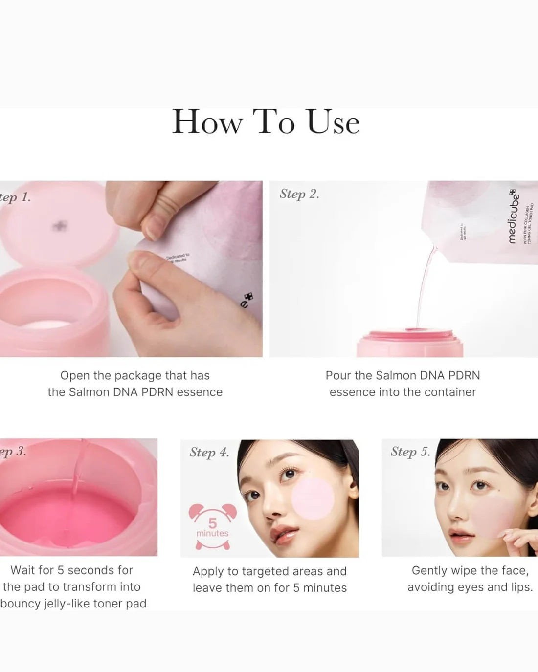 Medicube PDRN Pink Collagen Gel Toner Pad