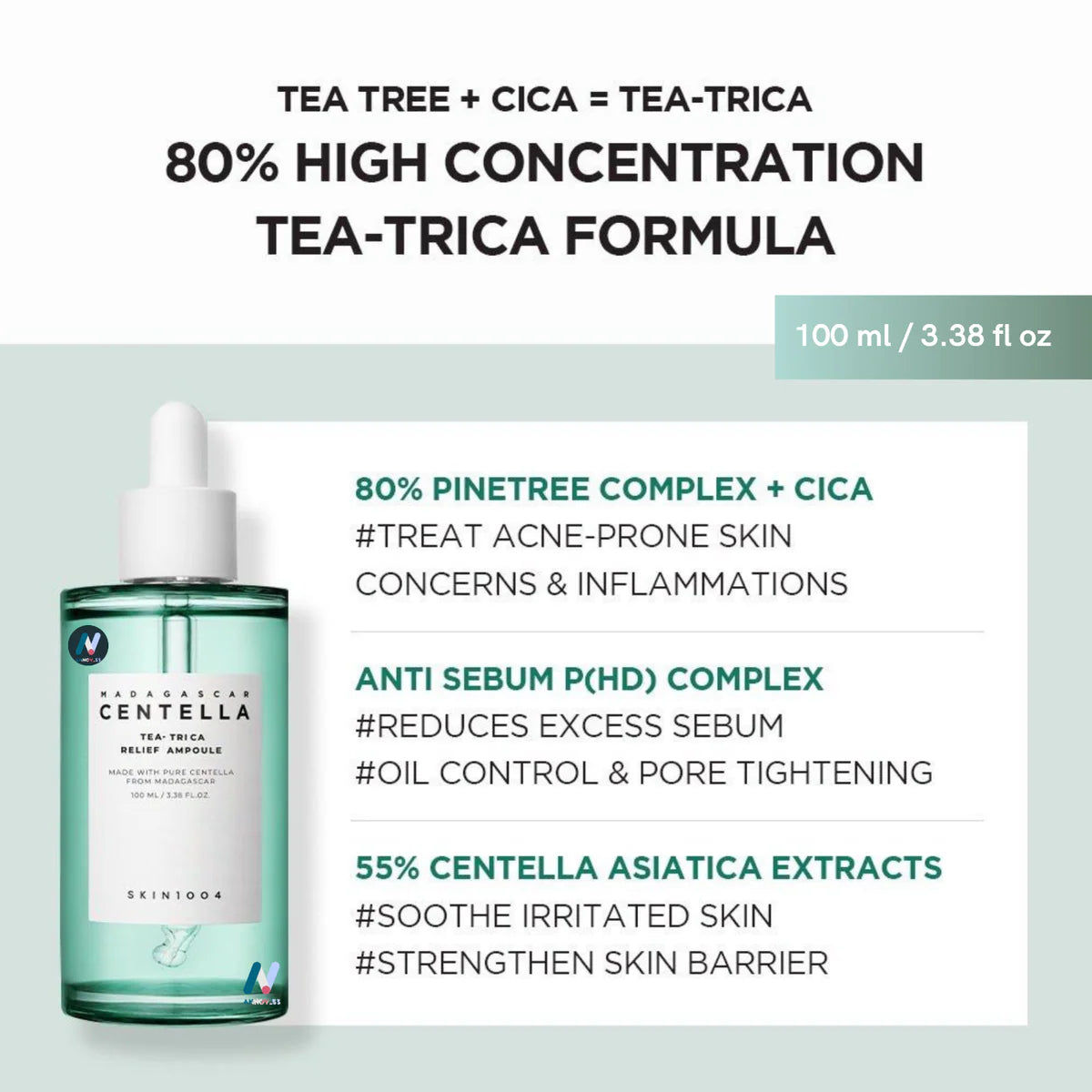 SKIN1004 Madagascar Centella Tea-Trica Relief Ampoule