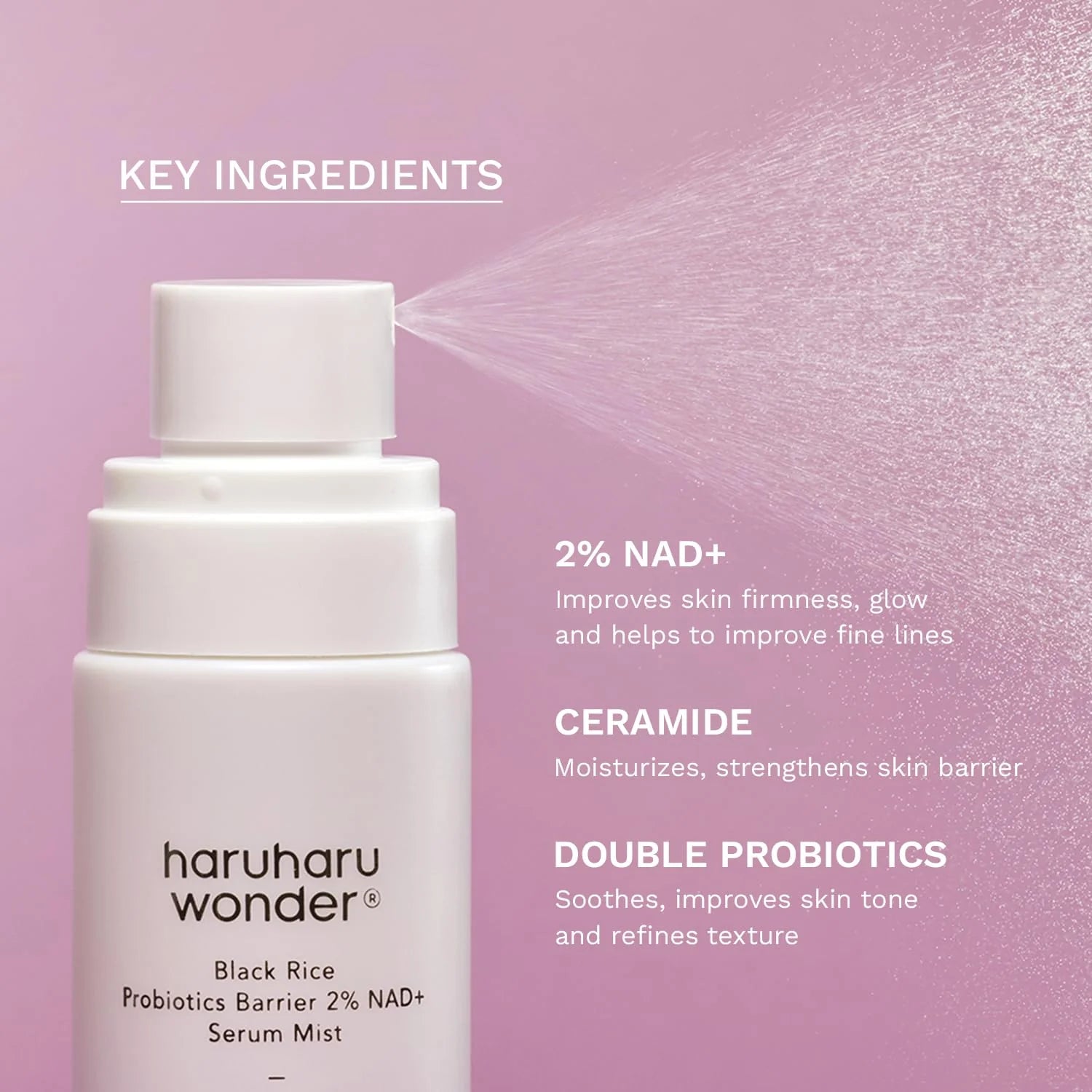 Haruharu Wonder - Black Rice Probiotics Barrier 2% NAD+ Serum Mist