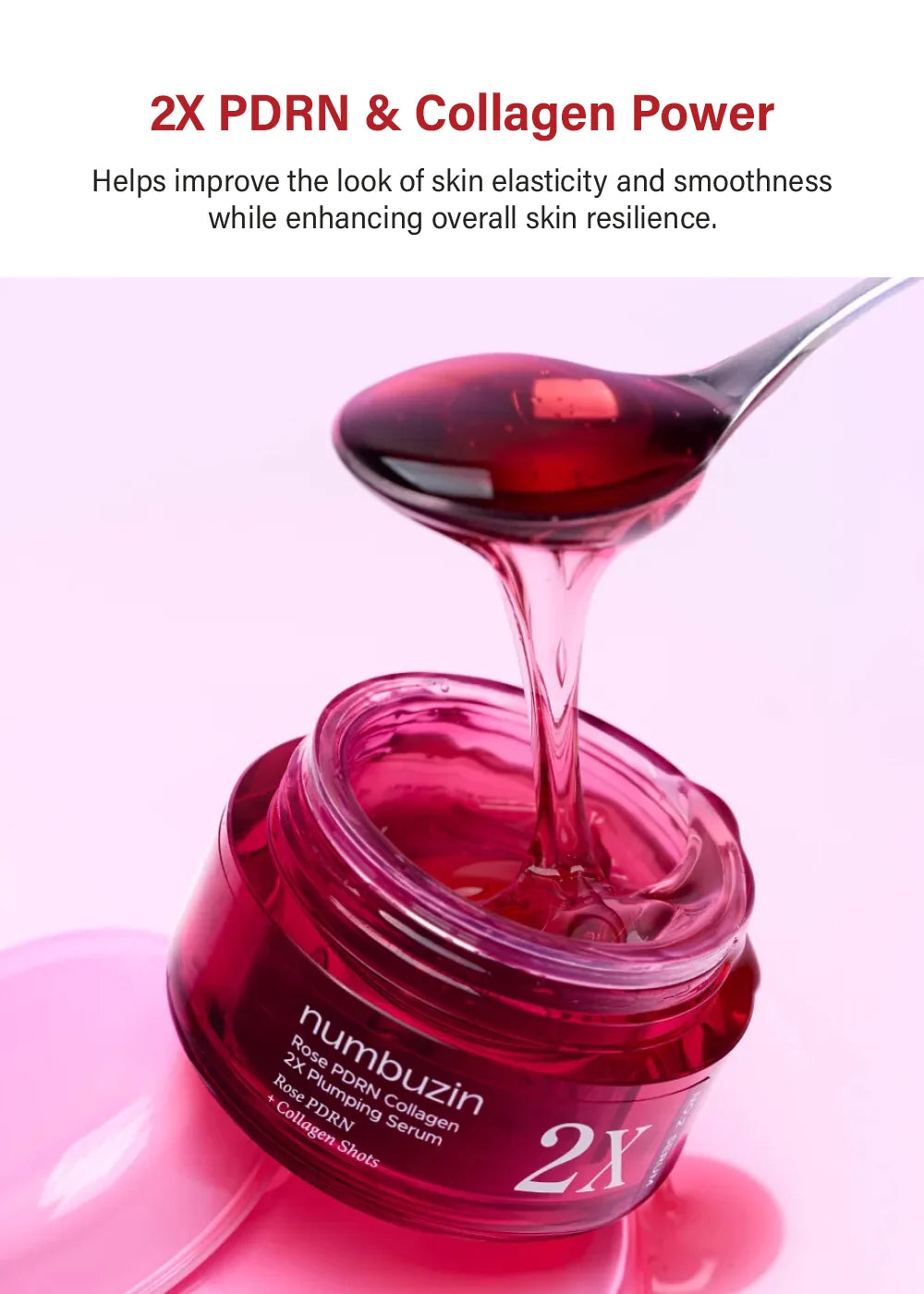 Numbuzin - No. 2 Rose PDRN Collagen 2X Plumping Serum
