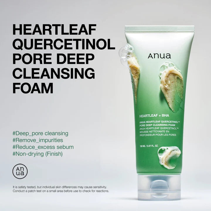 ANUA Limpiador  Heartleaf Quercetinol Pore Deep Cleansing Foam